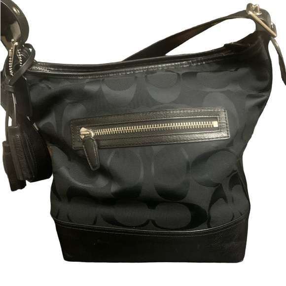 Coach Legacy Signature Black Duffle Bag - Picture 2 of 12